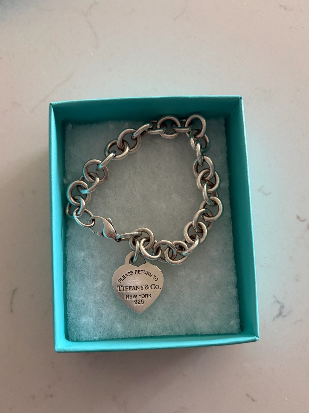 Tiffany & Co. Sterling Silver Heart Tag Charm Bracelet - Silver - Picture 2 of 7